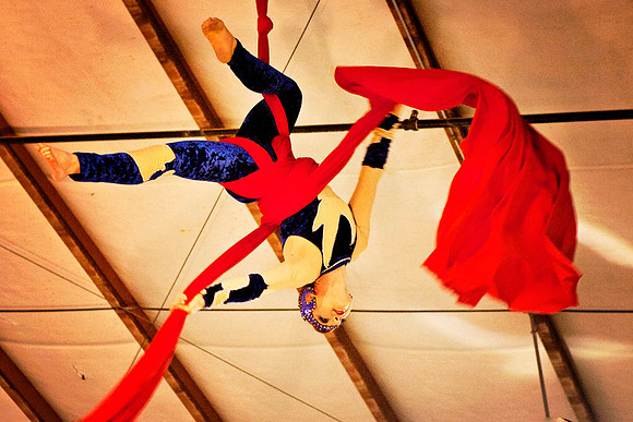 flying red scarf girl
